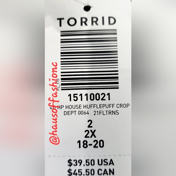 TORRID HARRY POTTER Hufflepuff Crop Leggings! NWT! - Picture 6 of 6